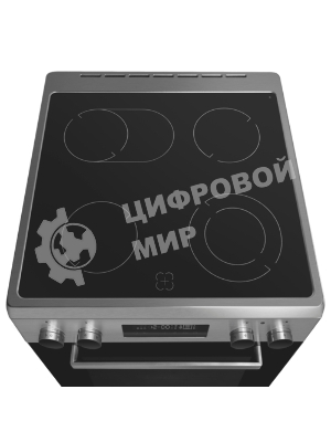 Плита электрическая Maunfeld MEC611CS09TD серебристый, конфорок 4 шт, духовка 59 л, 60 см x 85 см x 60 см
