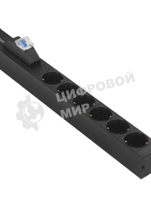 Блок розеток горизонтальный ExeGate ServerPro PDU-19H610 Al-6S-EU2.5-1P, 19