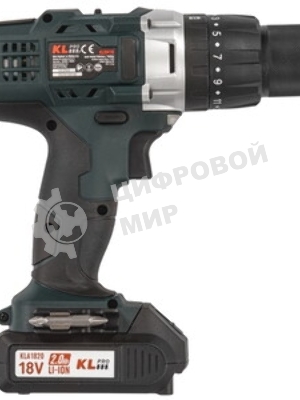 Дрель-шуруповерт Klpro KLDM18-20, 18 В, 2 Ач, 40 Нм, щеточный, ударный