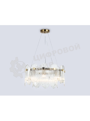 Светильник Ambrella light LH31251/6 BS/CL латунь/прозрачный E14*6 max 40W D510*270
