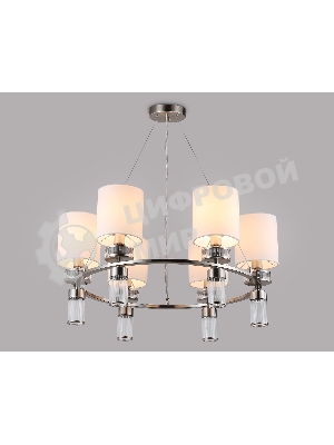 Люстра Ambrella light LH71291/6 SN/WH никель/белый E14/6 max 40W D680*730