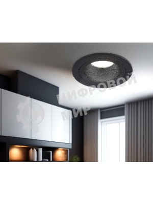 Встраиваемый точечный светильник Ambrella light TN102824 BK/BK черный/черный GU5.3 D92*50
