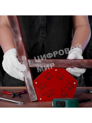 Магнитный угольник-держатель для сварки Rexant на 6 углов усилие 34кг