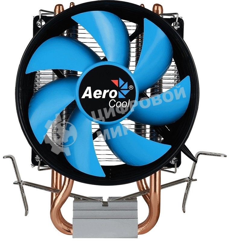 Кулер для процессора AeroCool/Formula Verkho 2 серебристый, 90 мм, алюминий/медь, 2000 об/мин, 25 дБ, 4 pin, 110 Вт, 125 мм