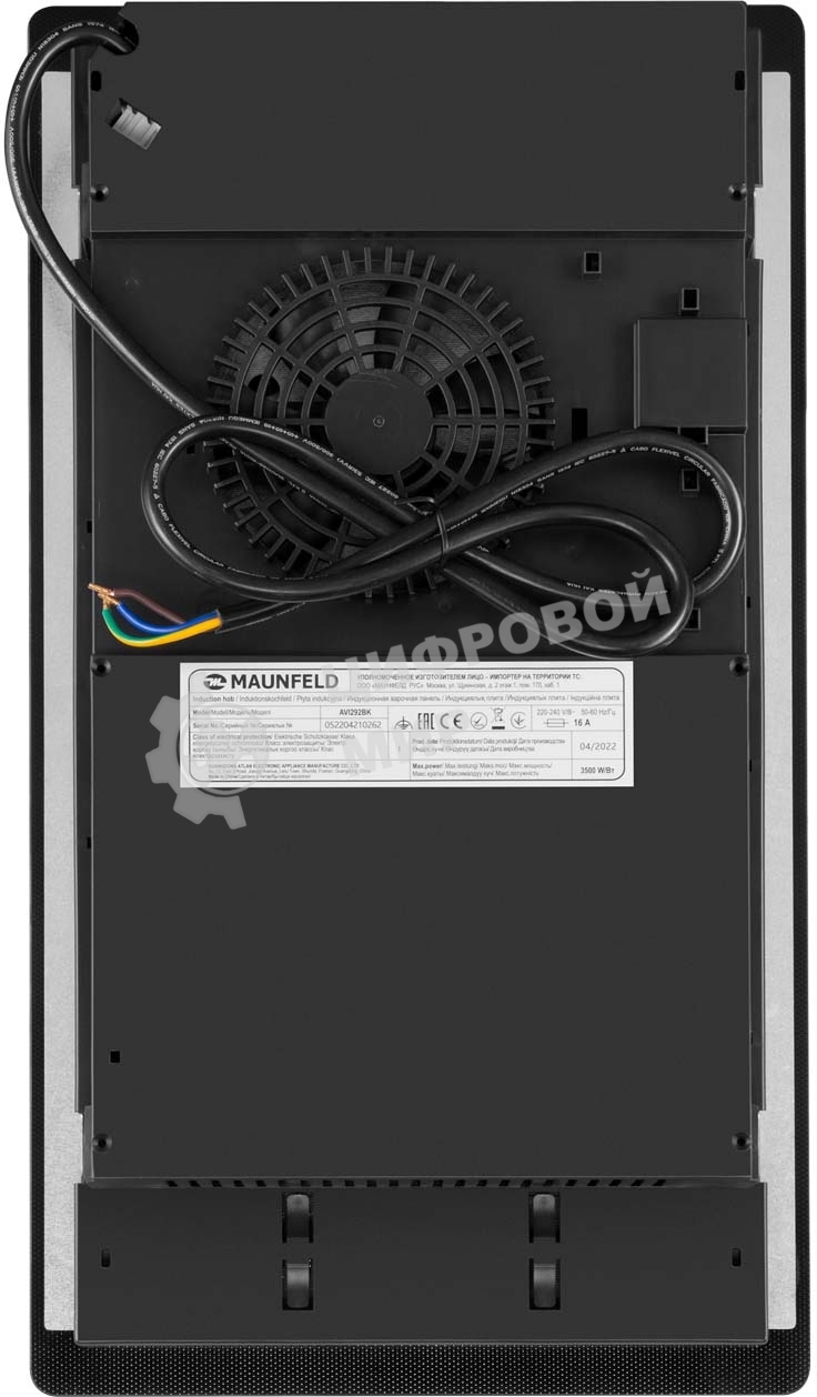 Индукционная варочная панель Maunfeld AVI292BK, конфорок: 2 шт., стеклокерамика, независимая, черный
