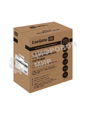 Комплект Источник бесперебойного питания EX295996RUS + батарея 40Aч EX282976RUS 1шт (инвертор, синус, для котла, настенный) ExeGate FineSine SX-800.LCD.AVR.2SH <800VA/500W, чистая синусоида, цветной LCD-дисплей, AVR, 2*Schuko, линейно-интерактивный, крепление настенное/универсальное, черный> + батарея ExeGate DT 1240 (12В, 40Ач) 1шт