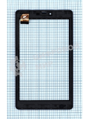 Сенсорное стекло (тачскрин) для Irbis TZ736, черное с рамкой