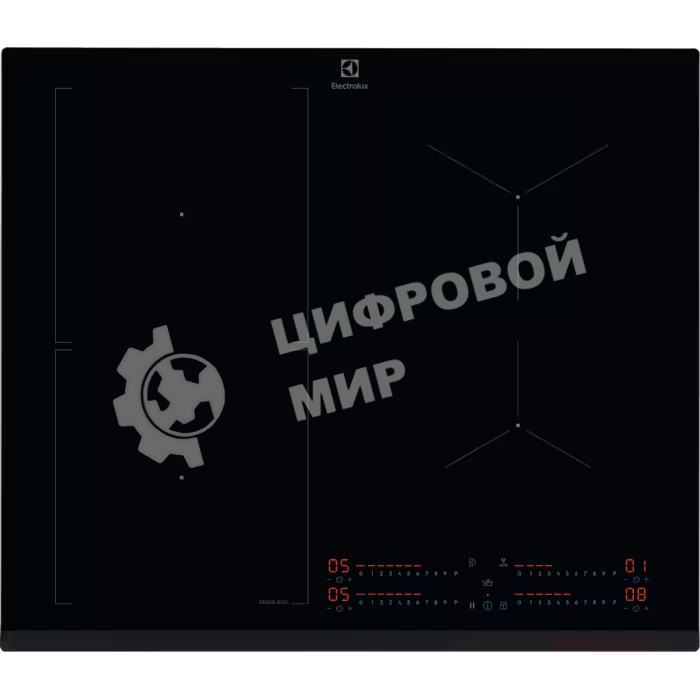 Индукционная варочная панель Electrolux CIS62450 на 4 конфорки, сенсорный слайдер DirectAccess, SenseCookBoil,Stop&Go, PowerBoost и Bridge, мощность: 7.8-11.7 кВт, независимая установка, размеры (ШхГ): 59x52 см,