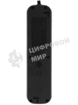 Удлинитель Defender M418 черный, 1.8 м, EURO, 4 розетки, 2200 Вт