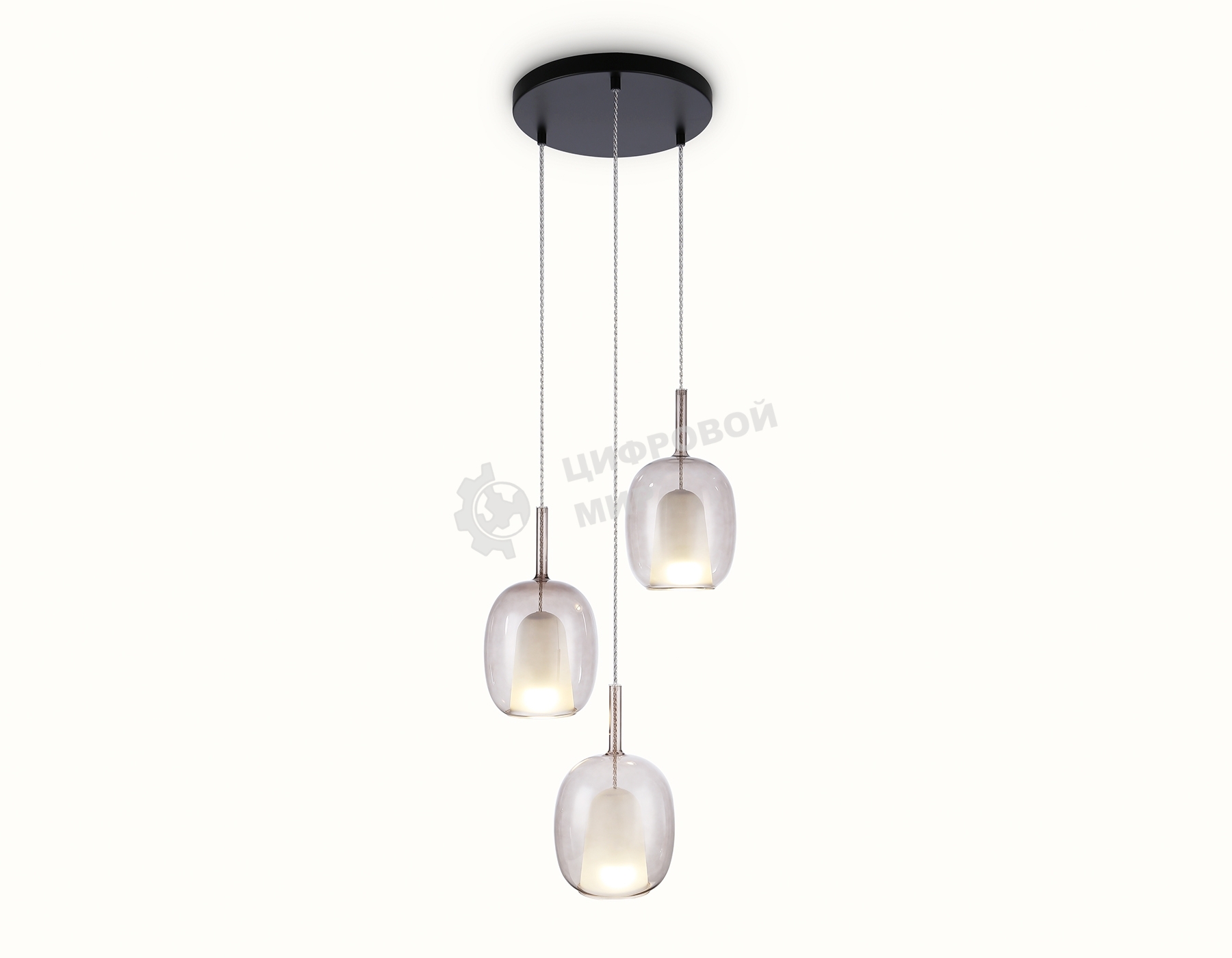 Подвесной светильник Ambrella light LH11156/3 BK/WH/TI черный/белый/янтарь E27*3 max 60W D425*1500