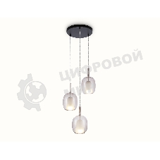 Подвесной светильник Ambrella light LH11156/3 BK/WH/TI черный/белый/янтарь E27*3 max 60W D425*1500
