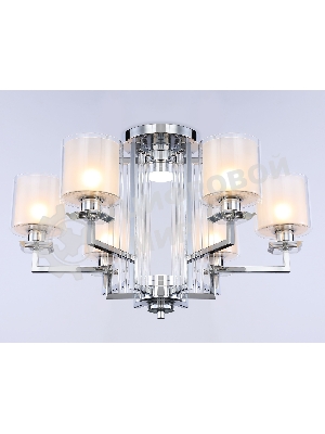 Светильник Ambrella light TR4418/6 CH/CL/FR хром/прозрачный/белый матовый E27*6 max 40W D748*463