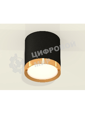 Светильник Ambrella Light XS8142004 SBK/PYG черный песок/золото желтое полированное GX53 (C8142, N8124)