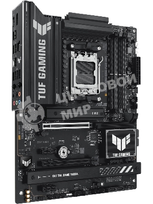 Материнская плата ASUS TUF GAMING B850-PLUS WIFI, AM5, AMD B850, 4xDDR5, 4xSATA, 3xM.2, 1xPCIe 5.0 x16, 1xPCIe 4.0 x16, 2xPCIe 4.0 x1, DisplayPort, HDMI, 1x2.5Gb LAN, USB Type-C, 5x3.5 мм, 7.1, ATX
