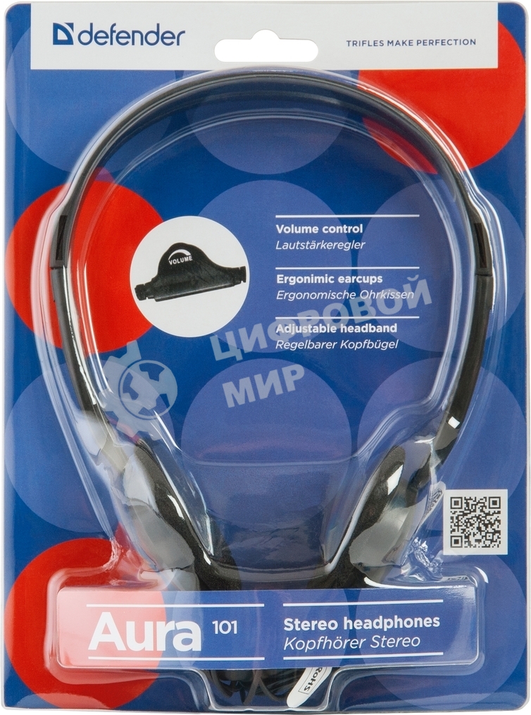 Нaушники Defender AURA 101 черный