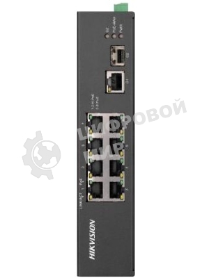 Коммутатор Hikvision DS-3T0310HP-E/HS, 6×100 Мбит/с PoE+ + 2×100 Мбит/с Hi-PoE + 1×1 Гбит/с + 1×1 Гбит/с SFP, неуправляемый