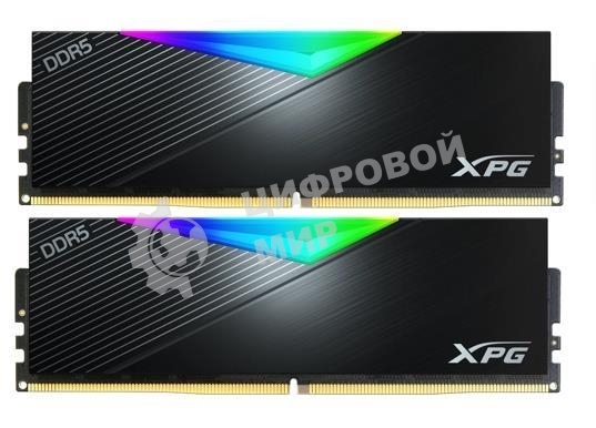 Оперативная память XPG Lancer, DDR5, 64GB (2x32GB), 6400MHz, CL32, DIMM, с радиаторами, RGB, белый