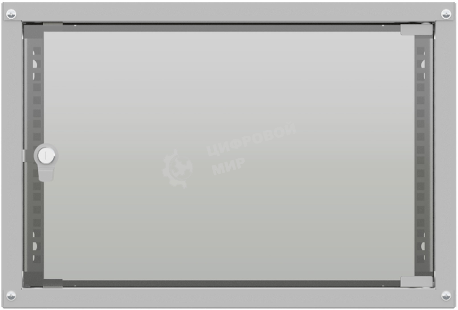 Шкаф коммутационный NTSS LIME (NTSS-WL6U5545GS) настенный 6U 550x450 мм пер. дв. стекл несъемн. бок. пан. 30 кг серый 110 град.