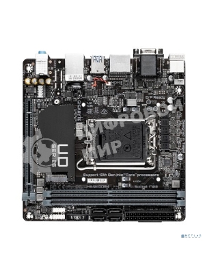 Материнская плата Gigabyte H610I DDR4, LGA 1700, Intel H610, 2xDDR4, 4xSATA, 1xM.2, 1xPCIe 4.0 x16, 1xHDMI, 1xVGA, 2xDP, 1x 1Gb LAN, 2xUSB-A 3.2 Gen 1, 4xUSB-A 2.0, 3x 3.5 мм, 7.1, Mini-ITX