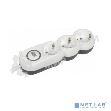 Удлинитель IEK У03В 3 места 2P+PE/3м 3х1,5 мм2 16А/250В UNO