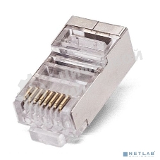 Коннектор RJ-45, Filum FL-NA-PLUG6-3 6A кат., 8p8c, экран, 50 мкм, универсальный, для одножильного и многожильного кабеля, уп/100 шт