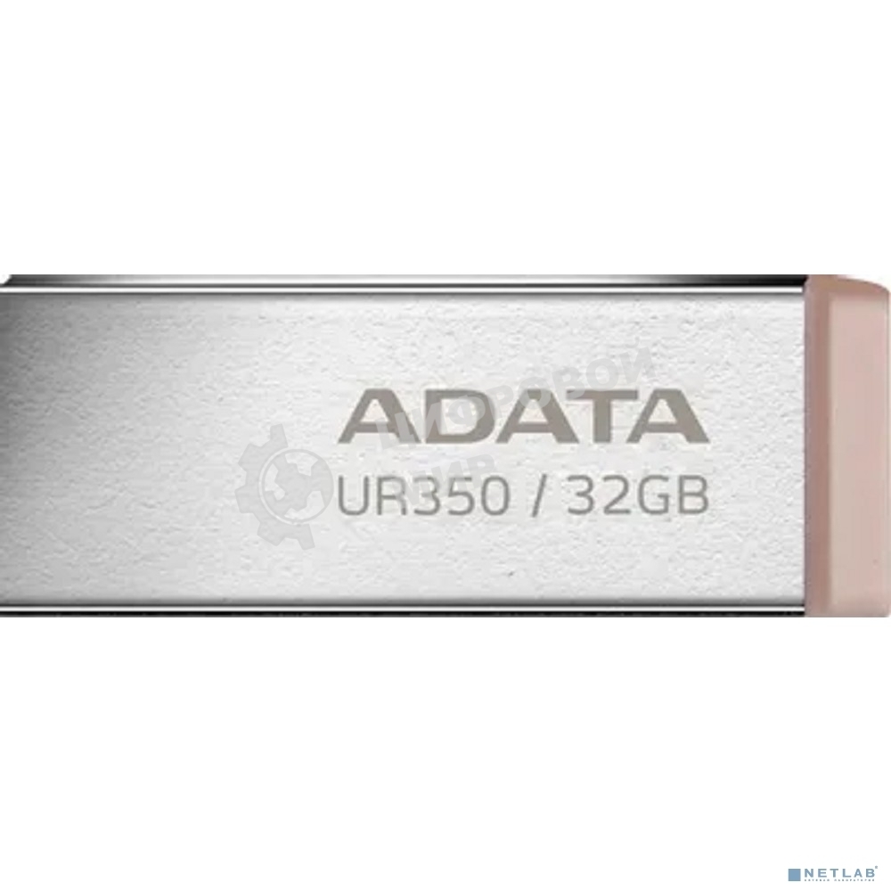 Флешка USB ADATA UR350 (UR350-32G-RSR/BG), 32G, USB 3.2, R/W 100/15, серебристый/коричневый