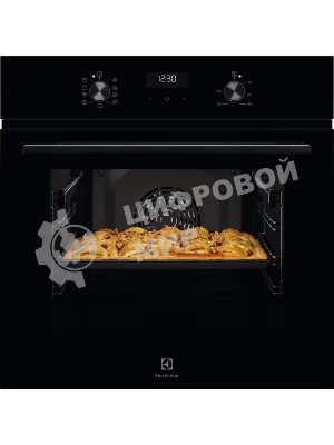 Духовой шкаф с паром Electrolux EOD5C70BZ SteamBake,цвет -черный, утапливаемые переключатели, таймер отключения, отложенный старт, будильник, хромированные направляющие из нержавеющей стали Easy Entry, телескопические направляющие FlexiRunners (1 ур) с изменением высоты установки, 3 стекла, каталитическая очистка
