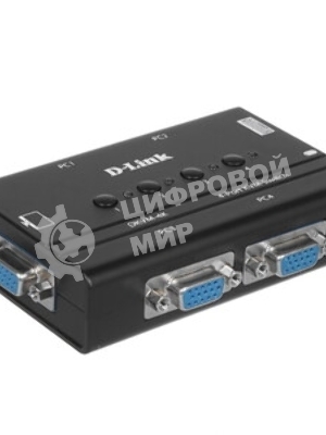 Переключатель KVM D-link DKVM-4K/B3A 4-портовый KVM-переключатель с портами VGA и PS/2