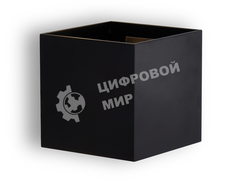Настенный светодиодный светильник Ambrella light FW138 BK/S черный/песок LED 3000K 10W 100*100*100