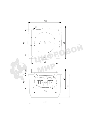 Розетка с заземлением и шторками (шампань рифленый)