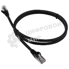 Патч-корд LANMASTER LSZH FTP cat.6, 1.0 м, черный