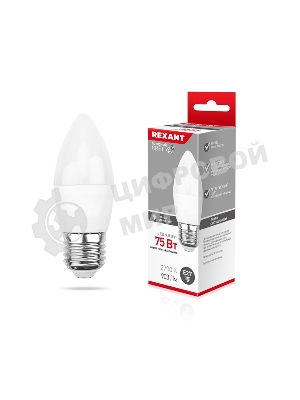 Лампа светодиодная Rexant свеча (CN) 9,5 Вт E27 903 лм 2700 K теплый свет