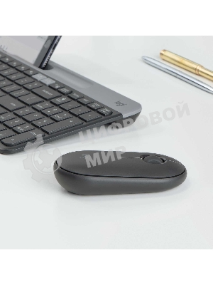 Мышь беспроводная Logitech Pebble M350 графитовый, 1000 dpi, радиоканал, Bluetooth, USB, кнопки - 3