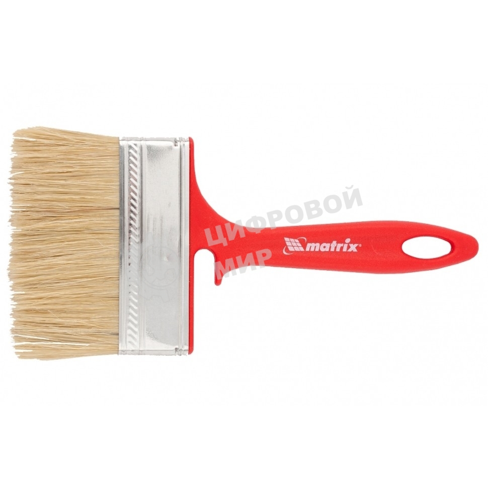 Кисть флейцевая Matrix для эмалей, 100х12 мм, натуральная щетина, пластиковая рукоятка