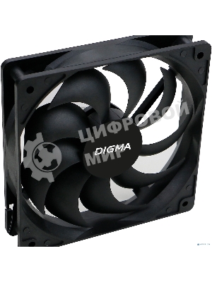 Вентилятор для корпуса Digma DFAN-120-9 черный, 120 мм, 1200 об/мин, 23 дБ, 4 pin