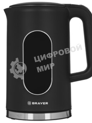 Чайник электрический BRAYER BR6107BK, черный, 1.7 л, 2200 Вт