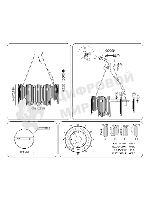 Светильник Ambrella light LH31251/6 BS/CL латунь/прозрачный E14*6 max 40W D510*270