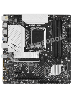 Материнская плата MSI PRO B760M-A DDR4 II, LGA1700, Intel B760, 4xDDR4, 4xSATA, 2xM.2, 1xPCIe 4.0 x16, DisplayPort, HDMI, 1x2.5Gb LAN, 3x3.5 мм, 7.1, microATX