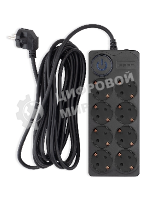 Сетевой фильтр Ippon BK-8-EU-5-10-B 5 м, 8 розеток, черный, коробка