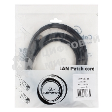 Патч-корд UTP Cablexpert cat.5e, 2м, литой, многожильный, черный