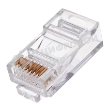Вилка RJ-45 (8P8C) PLUG3UP6/10 универсальная cat.5e, контакты 6 микродюймов