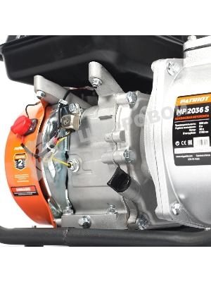 Мотопомпа Patriot MP 2036 S 335101420 Двиг. 4-т, АИ-92, 163сс, 5.5 л.с., самовсас., макс.производит. 36 м/ч (600 л/м), макс.глуб.всас. 8 м., макс.нап.30 м., диам.патруб.2