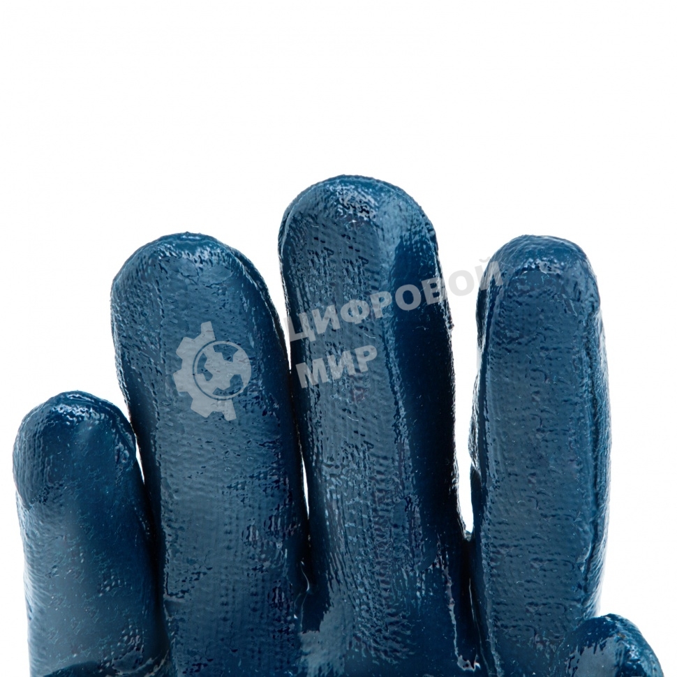 Перчатки трикотажные Сибртех с обливом из бутадиен-нитрильного каучука, манжет, M