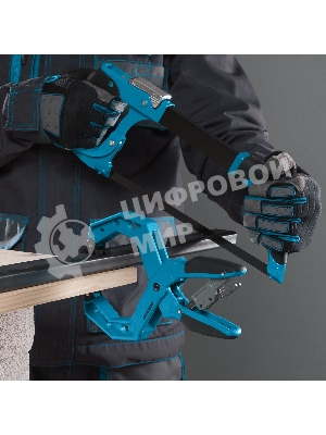 Струбцина Gross 20805 клещеобразная пластиковый корпус храповый механизм жесткой фиксации 4''/100м