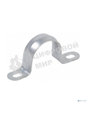 Скоба IEK металл.двухлапковая d19-20мм