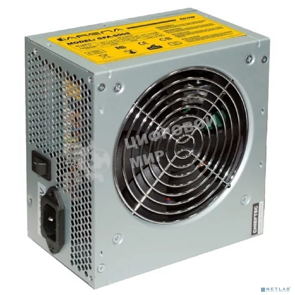 Блок питания Chieftec GPA-500S8, 500Вт, 120мм, серый