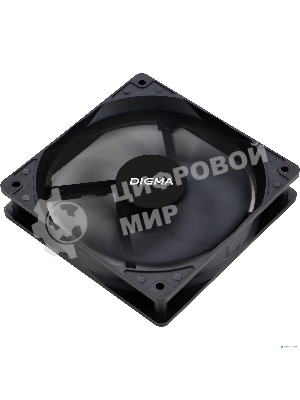 Вентилятор для корпуса Digma DFAN-120-9 черный, 120 мм, 1200 об/мин, 23 дБ, 4 pin