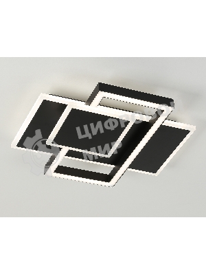 Потолочный светодиодный светильник Ambrella light FA1022/3 BK черный 50W 3000K-6400K 380*345*75 (ПДУ ИК)
