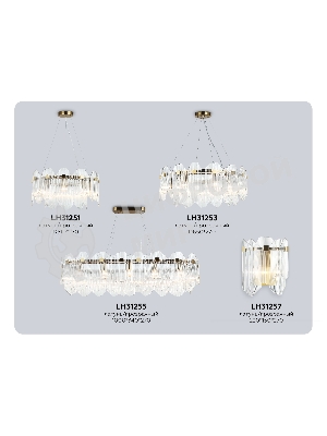 Светильник Ambrella light LH31251/6 BS/CL латунь/прозрачный E14*6 max 40W D510*270