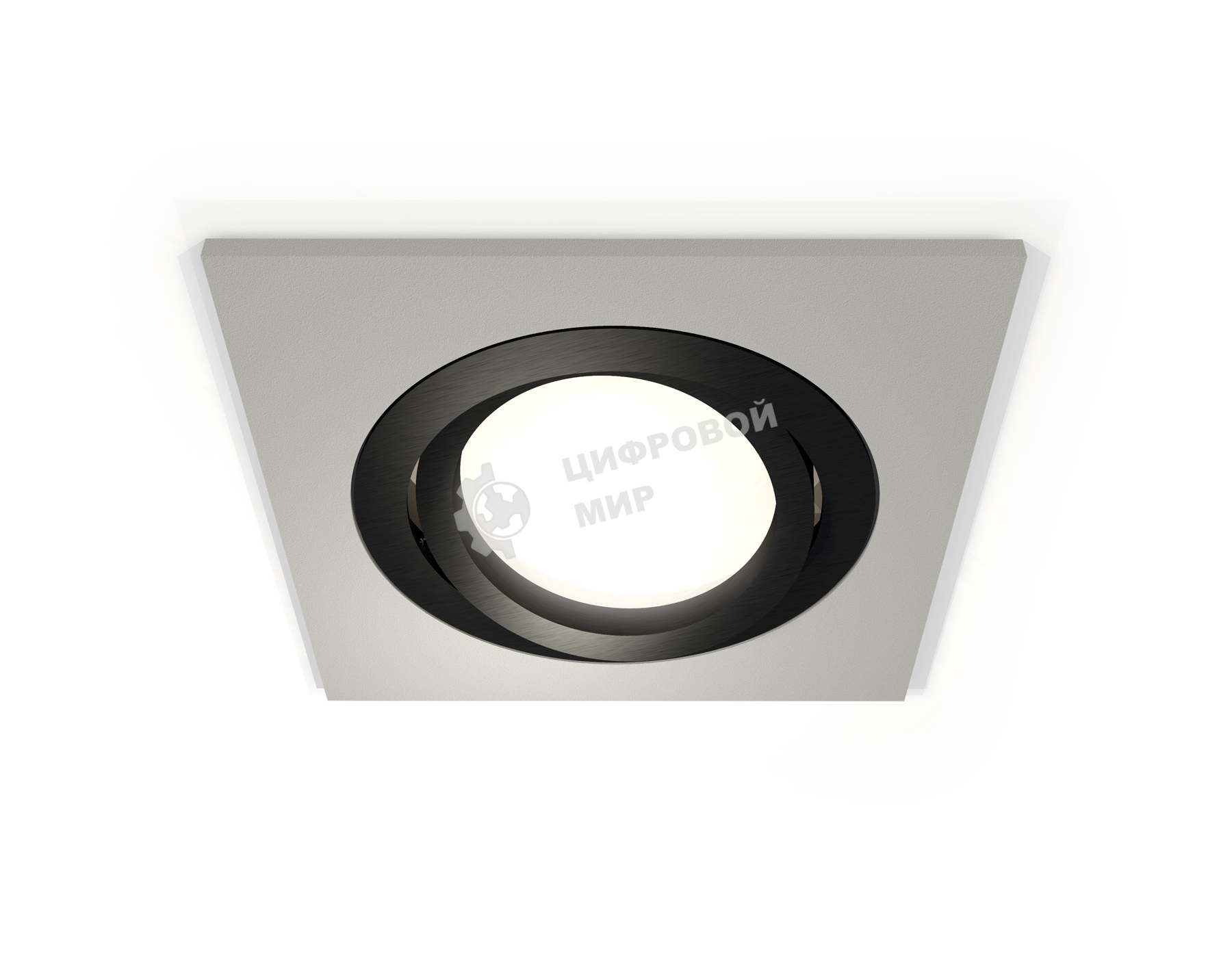 Комплект встраиваемого поворотного светильника Ambrella light XC7633081 SGR/PBK серый песок/черный полированный MR16 GU5.3 (C7623, N7002)
